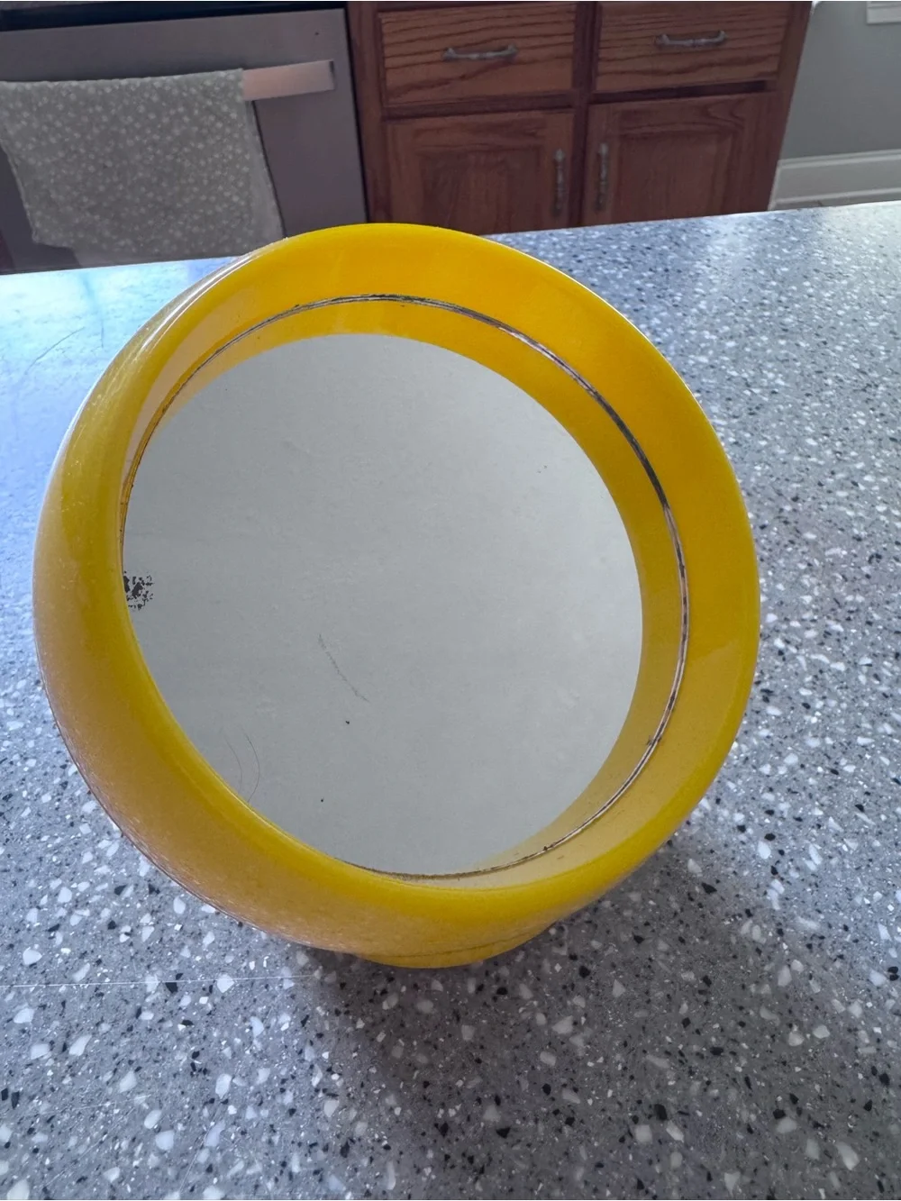 Yellow Round Wall Mirror - Contemporary Home Wall Decor